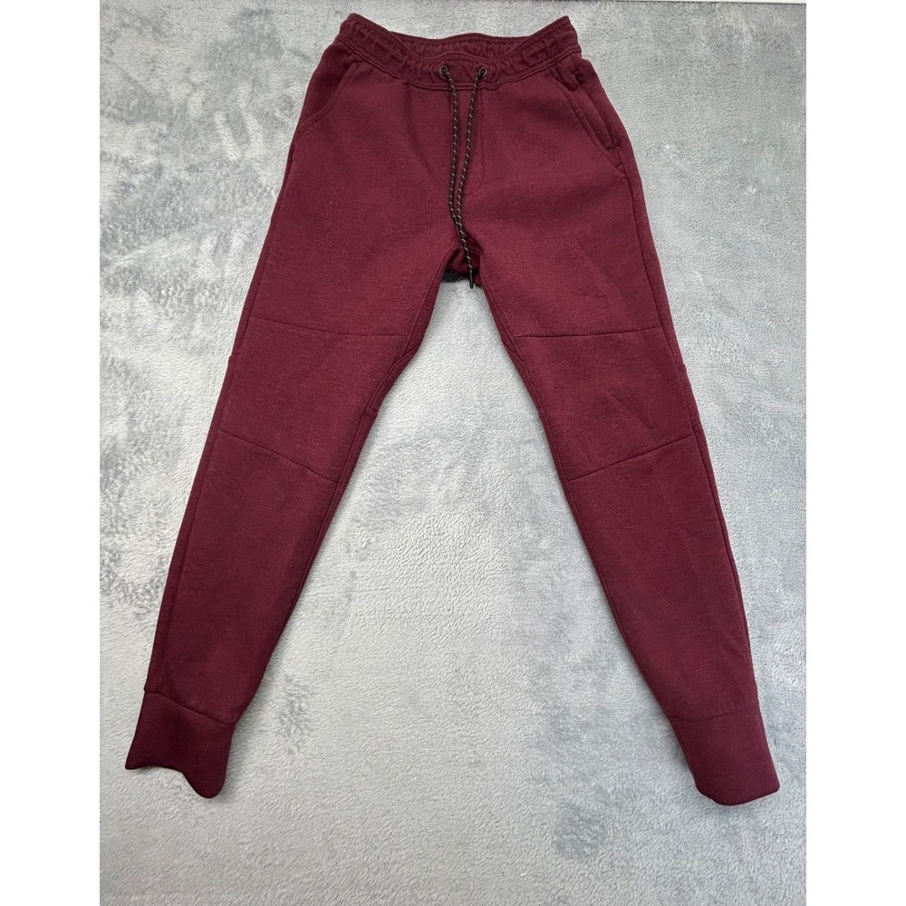 American‎ Eagle Mens XS Burgundy Joggers Tapered Sweatpants AE Logo XS/TP/EXCH